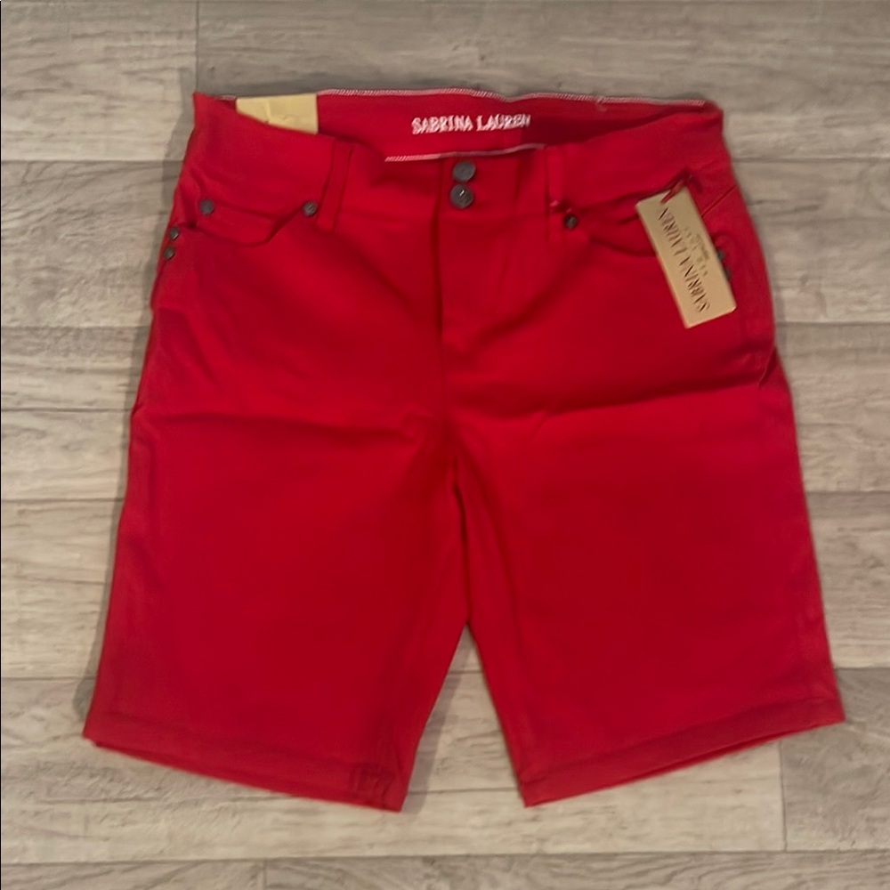 Sabrina Lauren NWT Red Shorts Sz 12